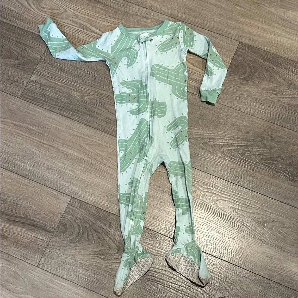 Carter's Green Cactus Print Footie‎